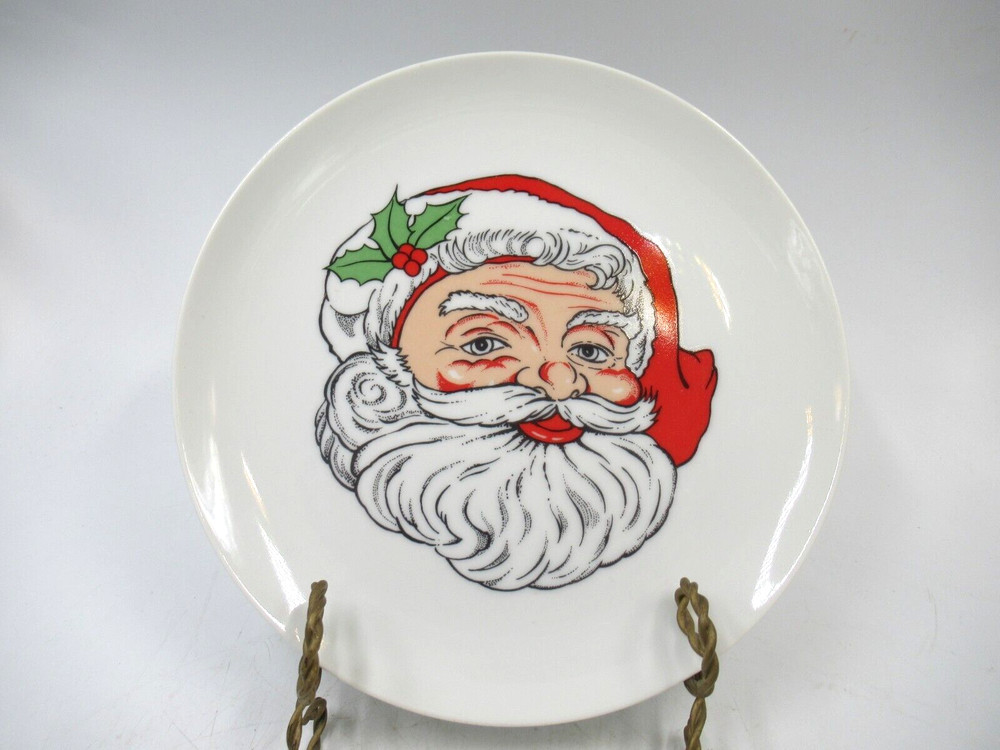 Christmas Dinnerware Set in Box Santa 4 PC Vintage