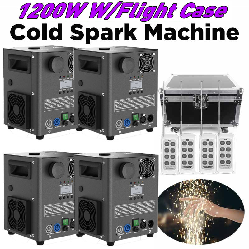 UKING Cold Spark Machine 1200W Stage Effect DMX Firework DJ Wedding 6.6-16.4ft