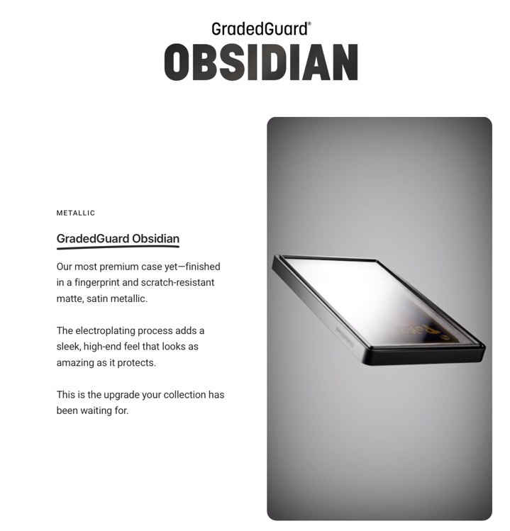 GradedGuard 🖤 Obsidian Matte Metallic PSA Graded Case Guard Protector Bumper