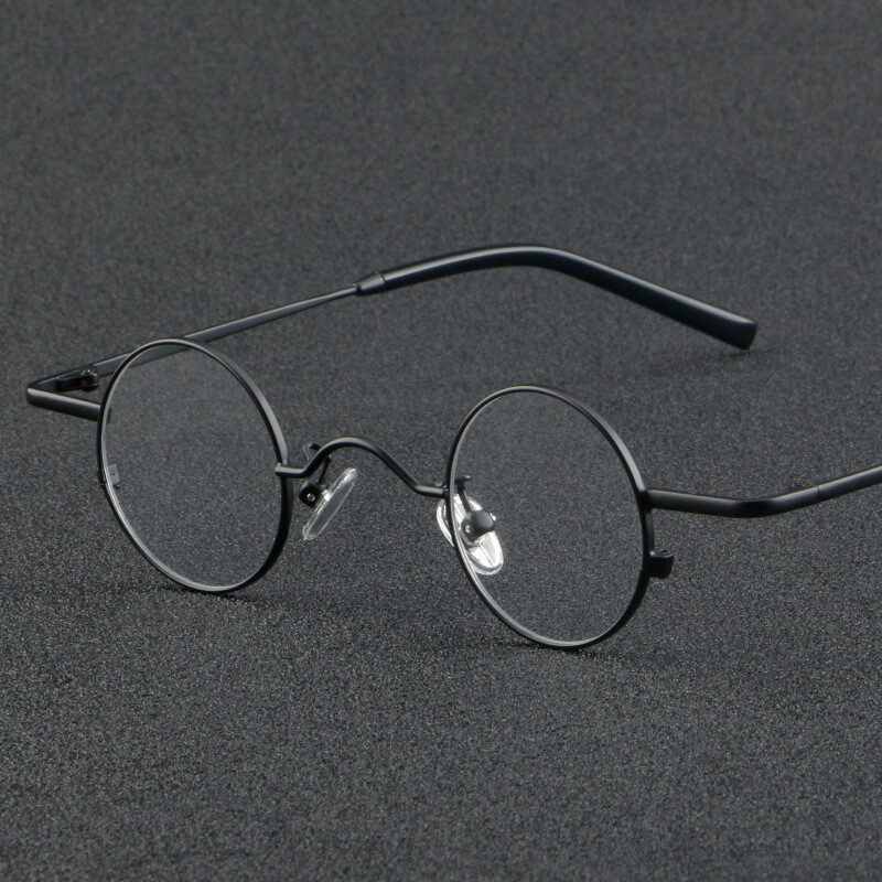 Antique Small Round Retro Reading Glasses Japanese Metal Glasses 0 to +6.00