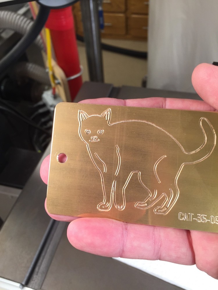 HOUSE CAT SOLID BRASS ENGRAVING PLATE FOR NEW HERMES FONT TRAY