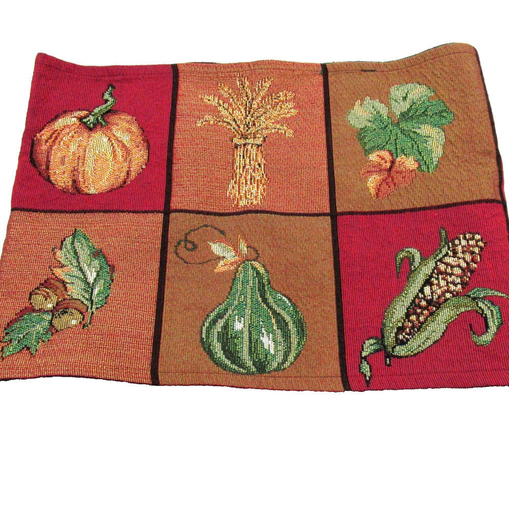 Fall Theme Tapestry Rectangle Table Runner Thanksgiving Decor 70" x 12.5