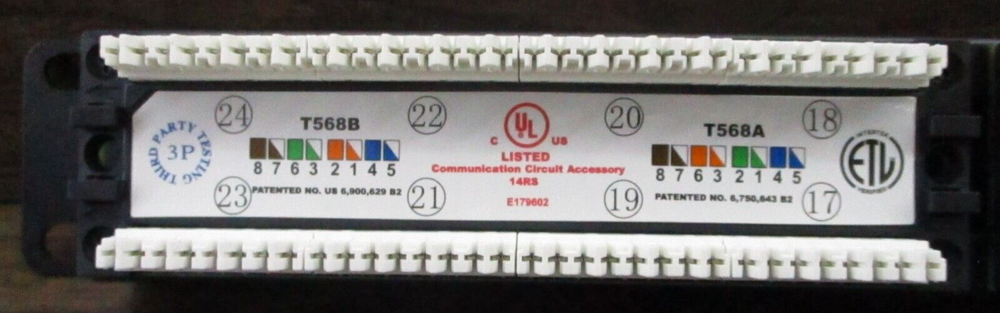 OPEN BOX Navilite Cat.5e Patch Panel 24 Ports Black Unshielded