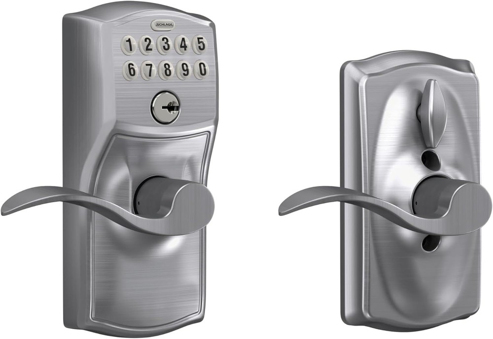 Electronic Keypad Lock, Touch Control, Satin Chrome