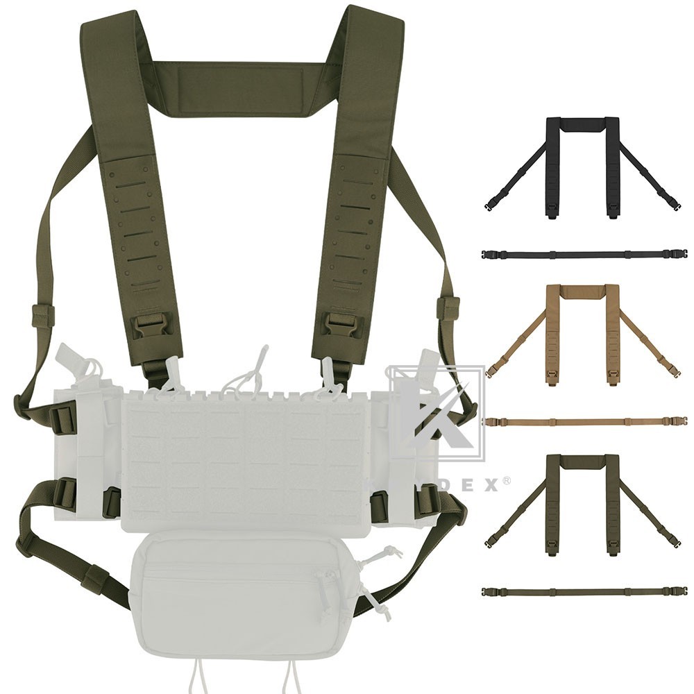 KRYDEX Micro Fight Fat Strap & Back Strap Shoulder Laser cut Strap for Chest Rig