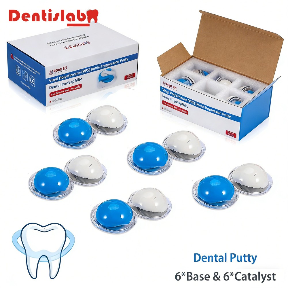 12PCS 25g Dental Putty Fast Set PVS VPS Impression Material Base+Catalystst Set