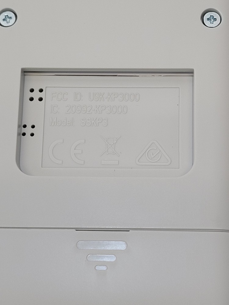 SimpliSafe Wireless Keypad (KP3W, White) New In Open Box