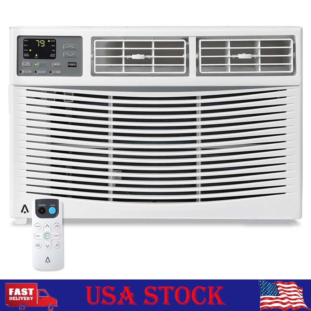 8000 BTU Window Air Conditioner Window AC Unit W/Remote Control, Cools 350 Sq.Ft