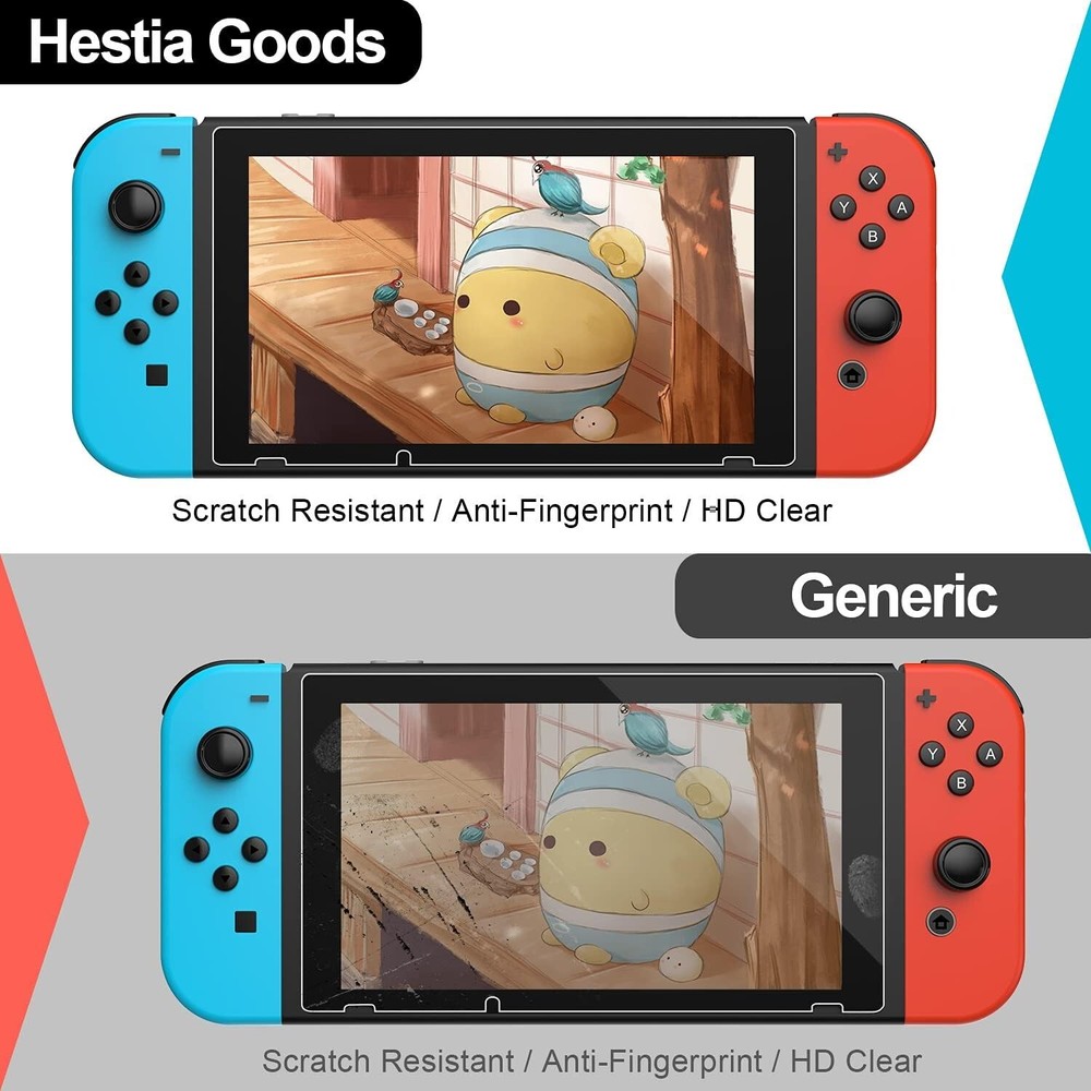 Para Nintendo Switch OLED 2021 Protector de Pantalla de Cristal templado 3Pack