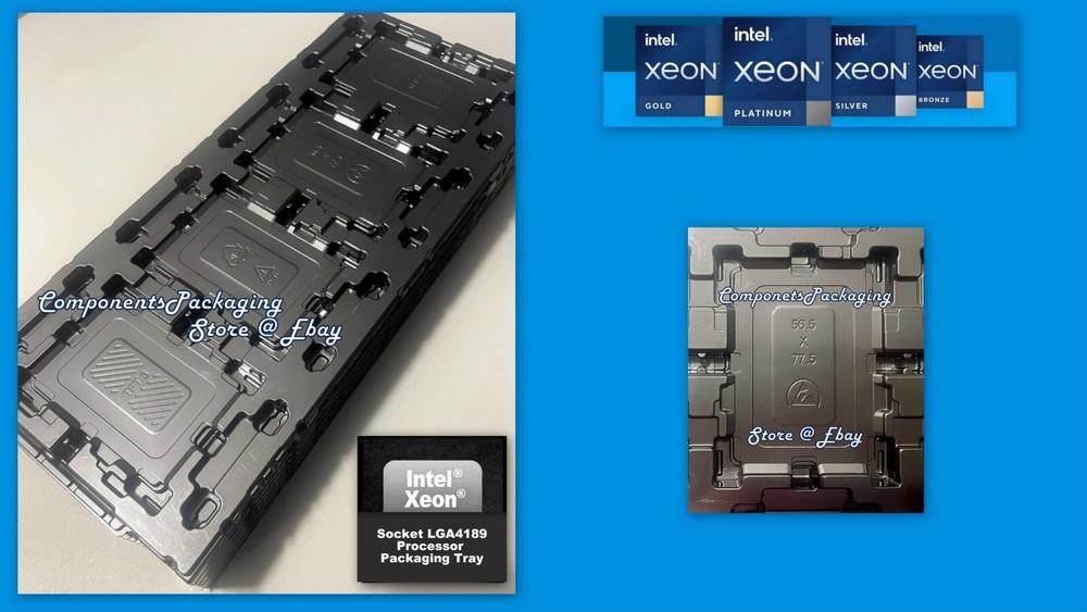 3 Intel Xeon Silver Bronze CPU Tray for Socket LGA4189 Processor - Fits 12 CPUs