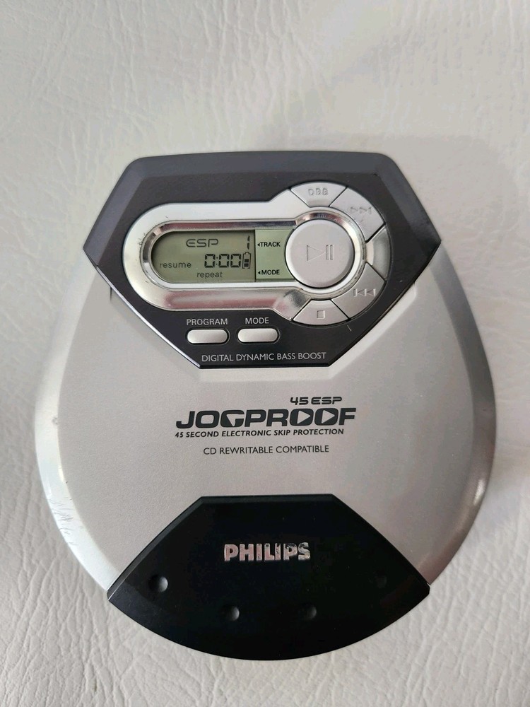 Philips Jogproof Portable CD Player 45 ESP CD Rewritable Compatible Tested Works