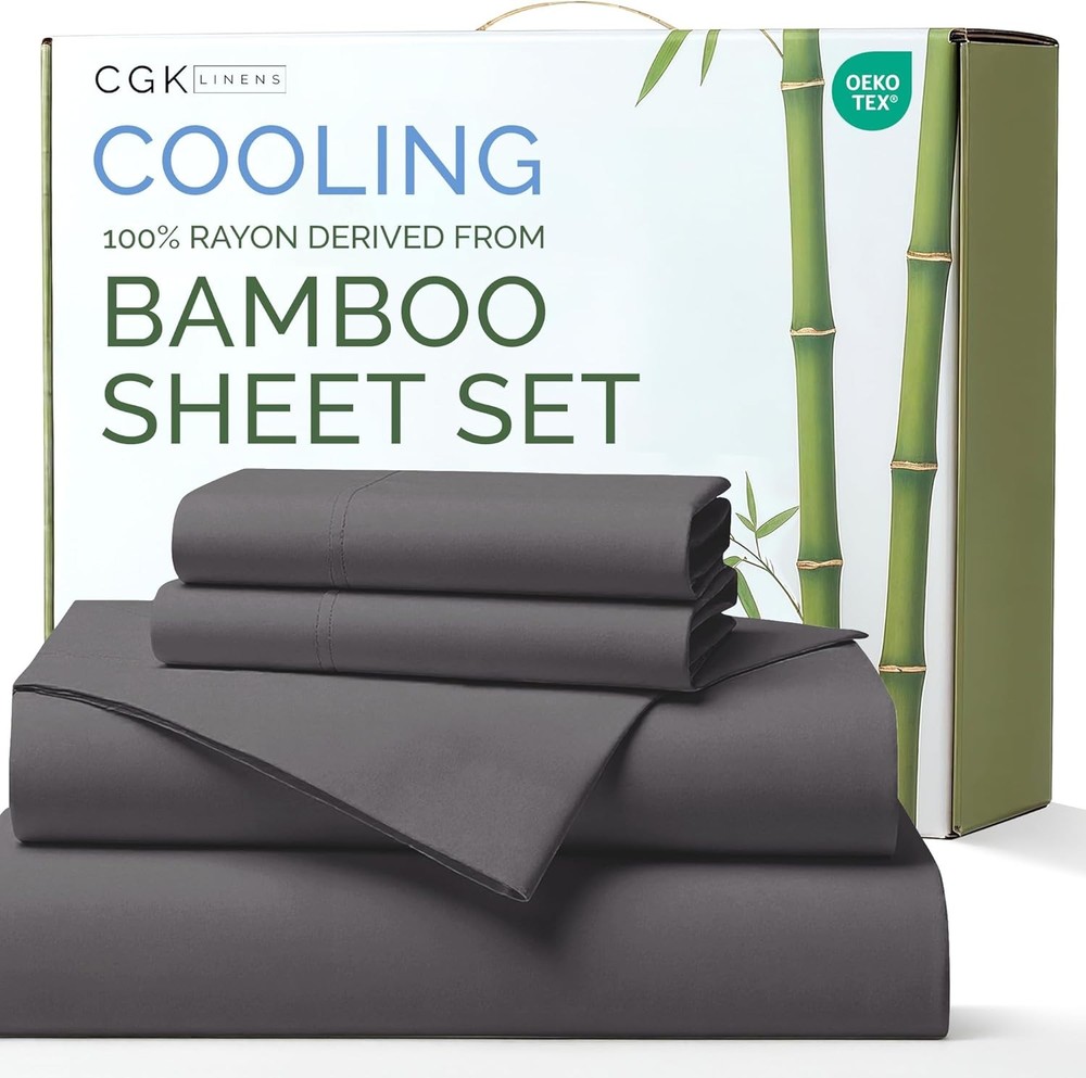 100% Rayon Derived From Bamboo Bamboo Sheets King Size Cooling Sheets King Soft