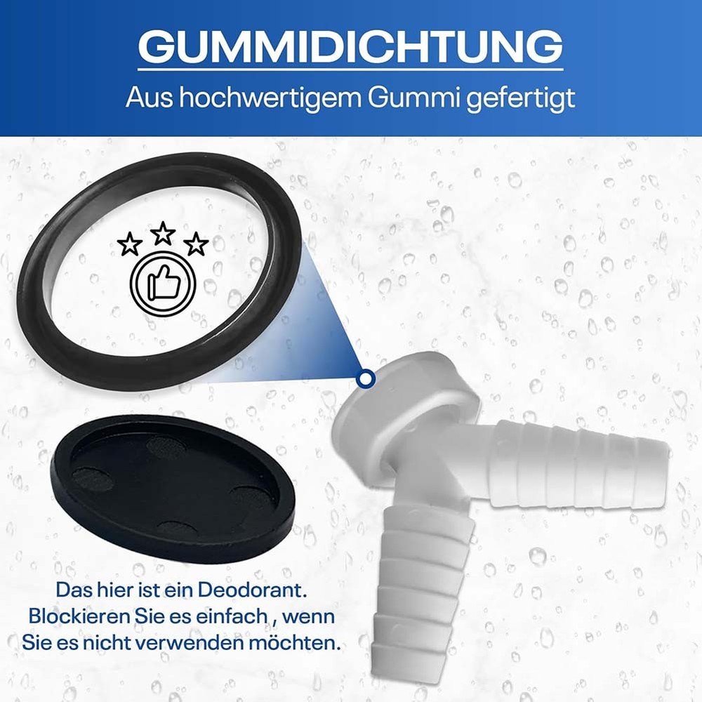Y Drain Adapter with 45 Degree Angle for Optimal Drainage and Space Saving