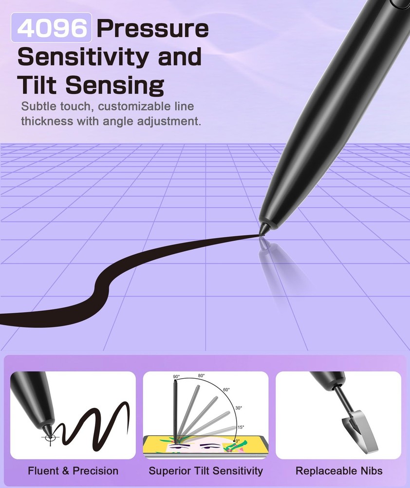 Magnetic EMR Stylus Compatible with Remarkable 2, Replacement Digital Pen wit...