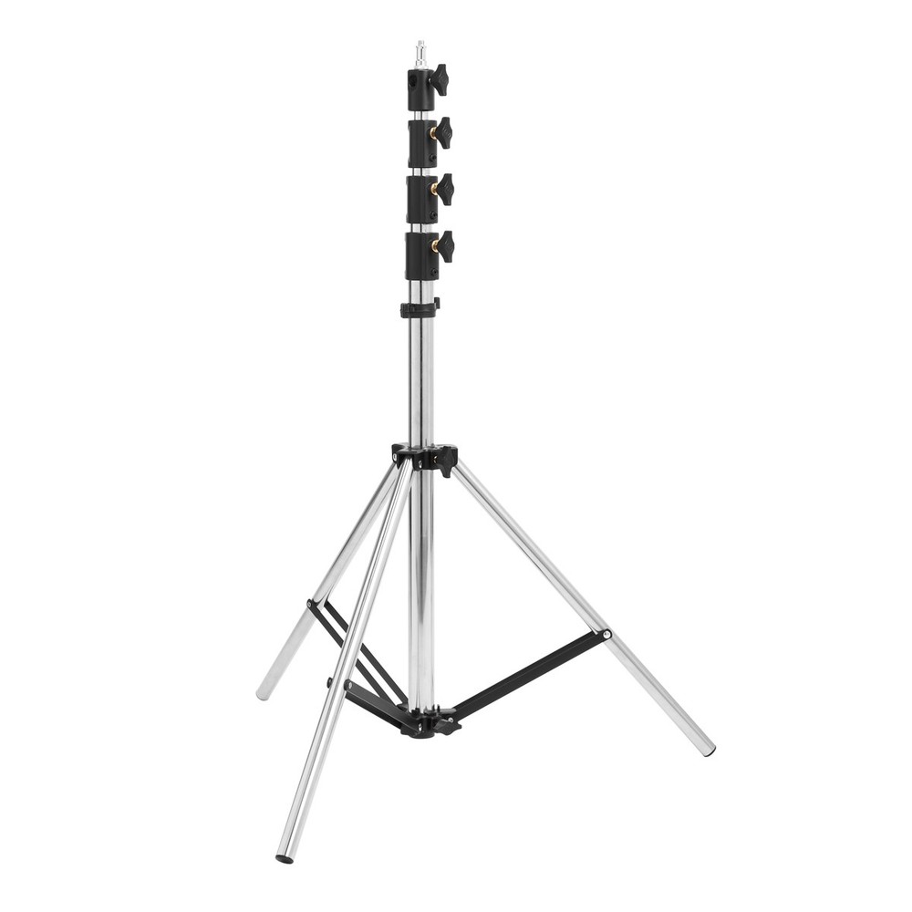 Flashpoint Pro Heavy-Duty Air-Cushioned Light Stand (Chrome, 13')