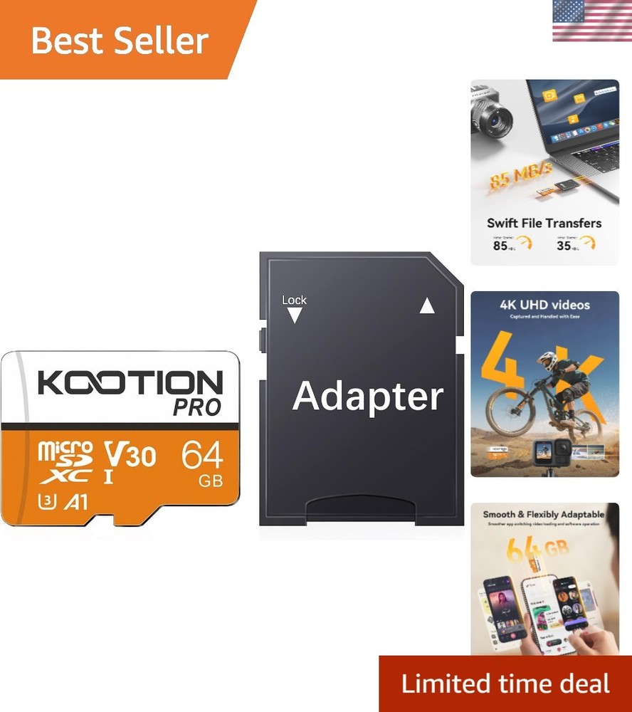Reliable 64GB Micro SDXC Card - Blazing-Fast Speed and Universal Compatibility