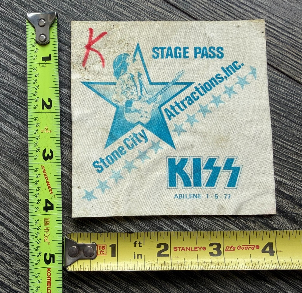 KISS Pass Rock And Roll Over Tour Jan 5 1977 Abilene Texas Vintage Kiss Aucoin