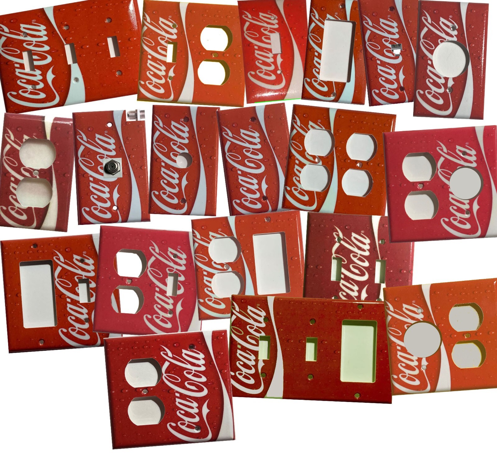 Coke Coca Cola Logo Light Switch Power Outlet wall Cover Plate Home derco