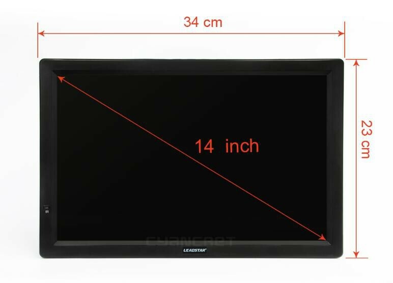14'' DTV Portable Mini TV With DVB-T2 Digital Tuner H265/Hevc 10Bit Decoder