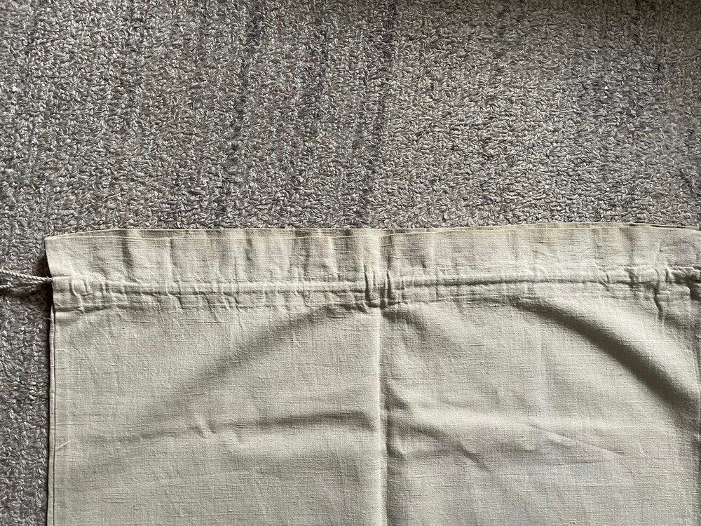 Vintage Cream Canvas Laundry Bag 24” X 30”