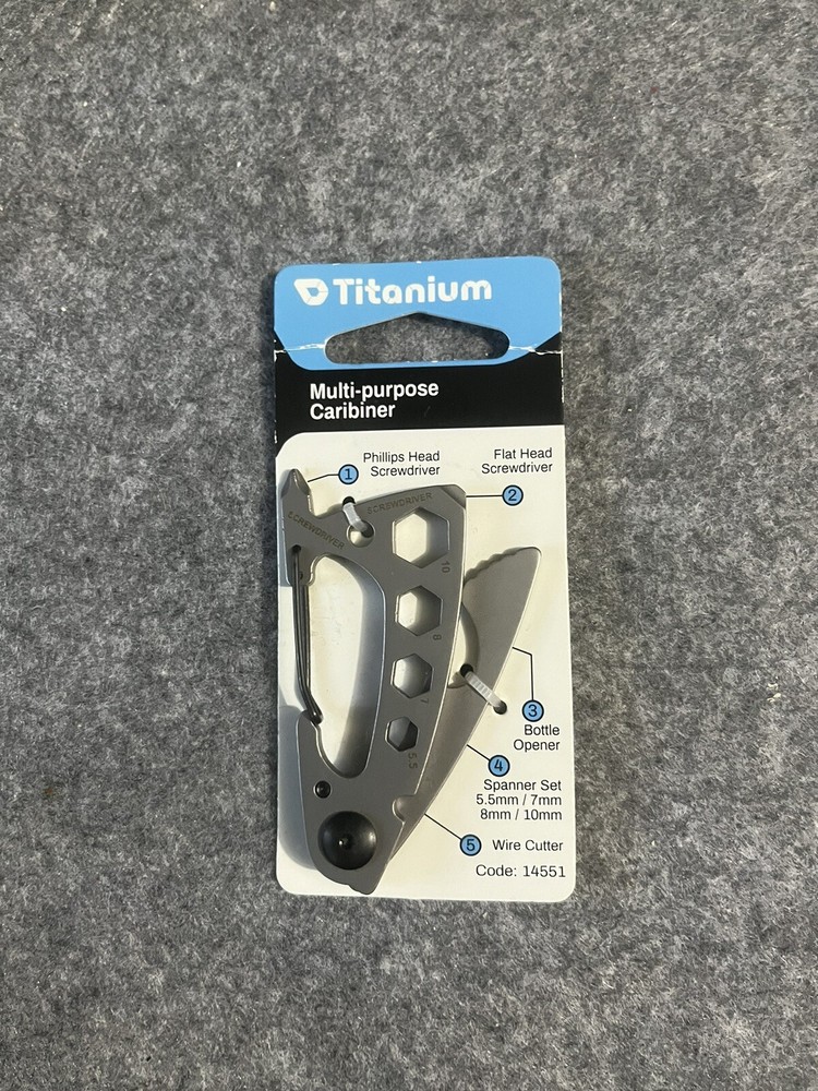 Titanium Multi Purpose Carabiner Tool