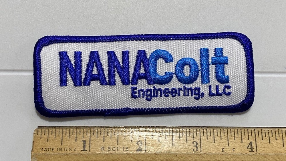 NANA Colt Engineering Blue White 4” Long Embroidered Patch