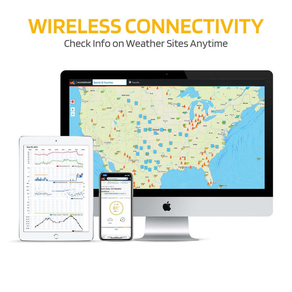 Raddy WF-100C Lite Weather Stations | Wireless | Temperature | Humidity