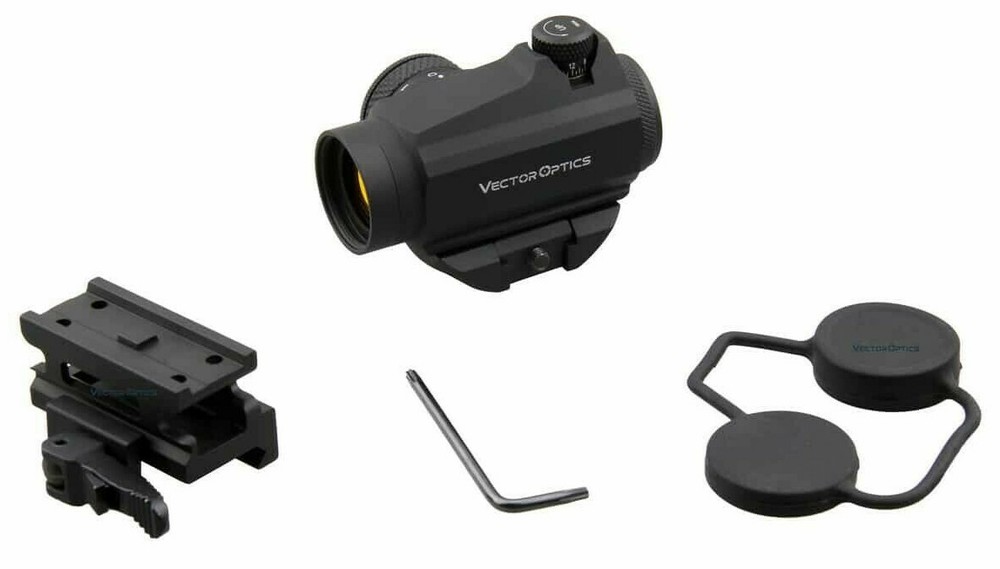Vector Optics 1x22 Micro Red Dot Sight w/ QD Riser Mount & Low Profile Base g2