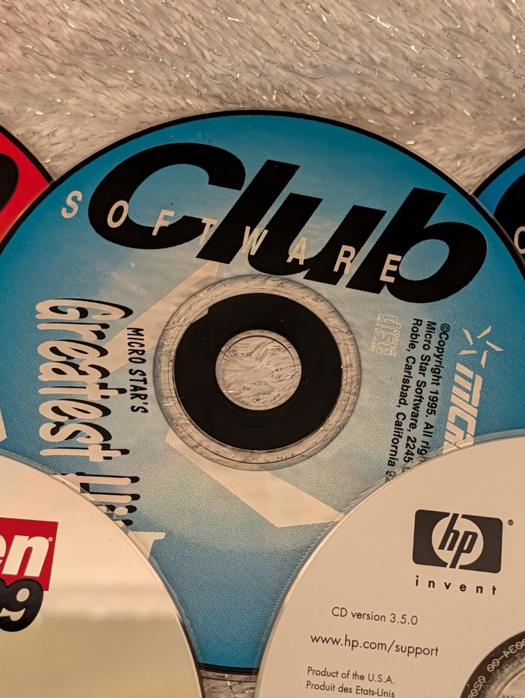 Vtg 1990s Computer Software Discs: Micro Star, U.S. Robotics, HP PSC 1300, More!