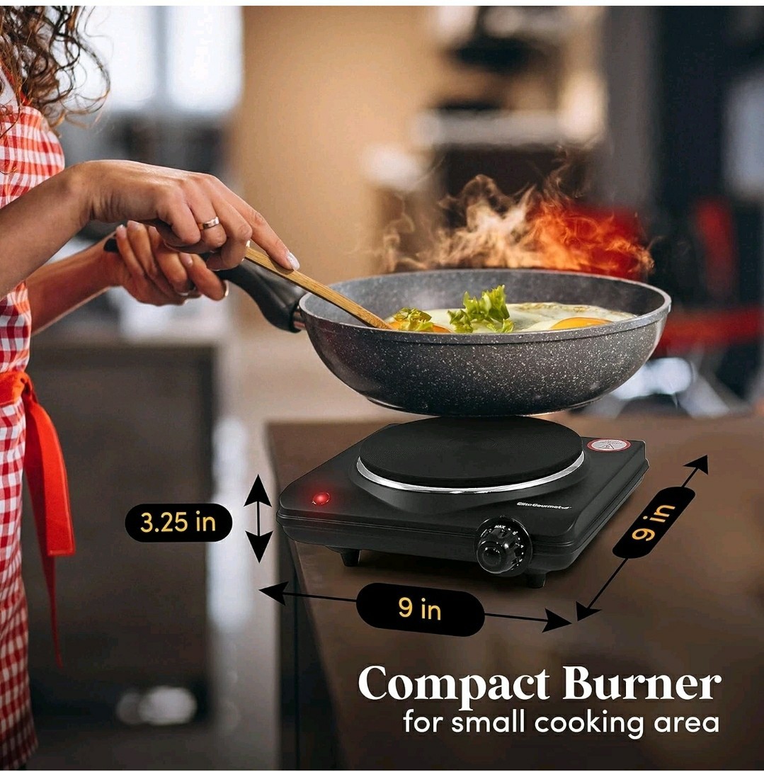 Estufa Cocina Hornilla Electrica Portatil Para Casa Apartamento Campamento 1000W