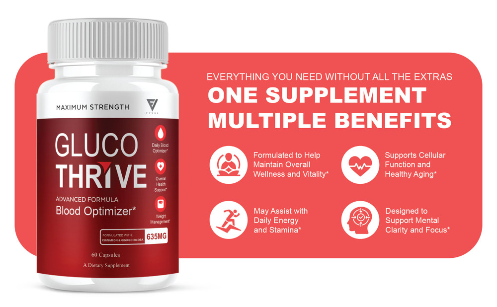 Gluco Thrive Capsules, Gluco Thrive Advanced Formula (60 Capsules)