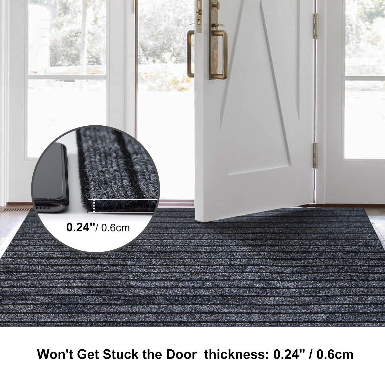 Runner Rug Hallway Non Slip Rubber Back Custom Size as Carpet Doormat Throw Rug