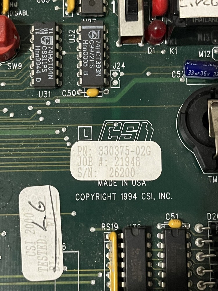 CSI 330375-02G / CSI 330385-01E Controls System Boards