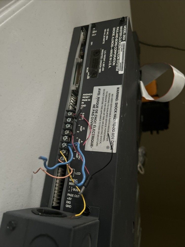 Rauland 2524 Master Clock Intercom Control System