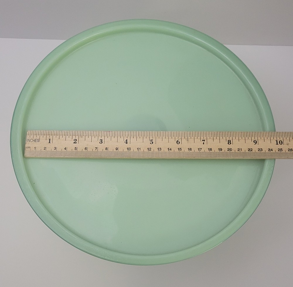Jadeite Green Glass Cake Stand