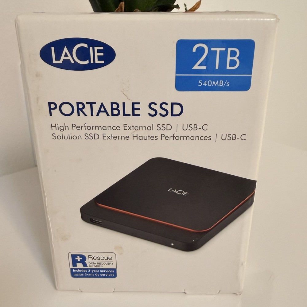 New LaCie 2TB Portable High Performance USB-C External SSD