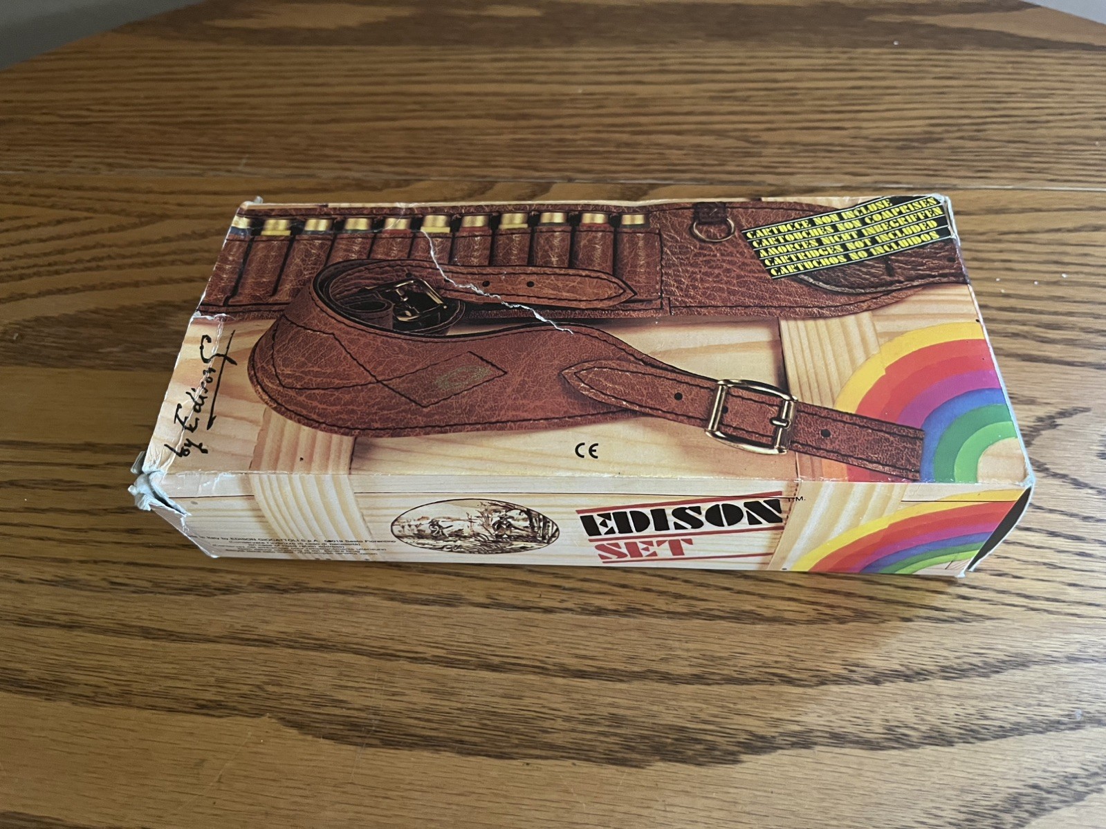 Vintage Edison Monte Carlo Doppietta Shot Gun Shell Belt Original Box Made Italy