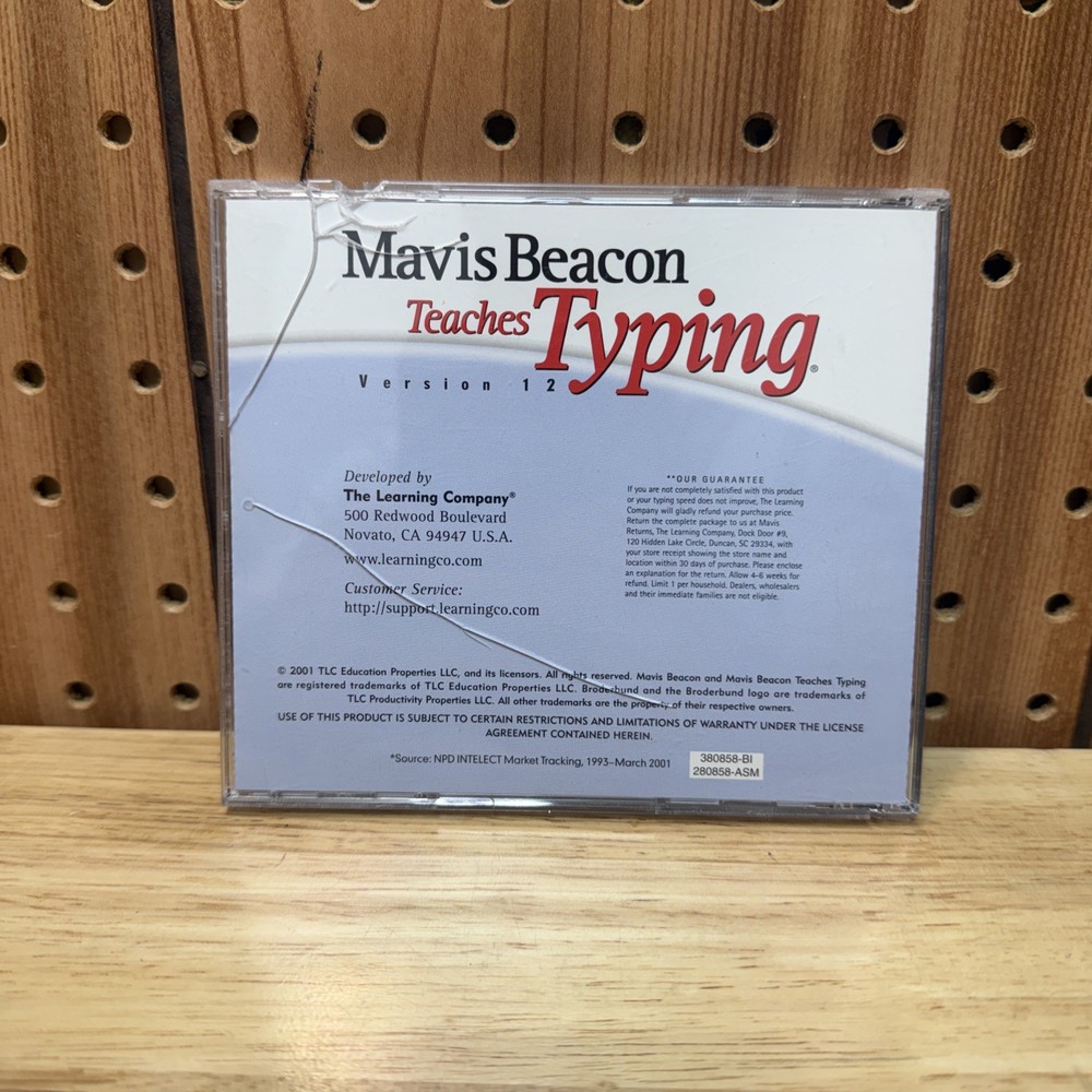 Mavis Beacon teaches typing Version 12 cd rom for windows 95/98