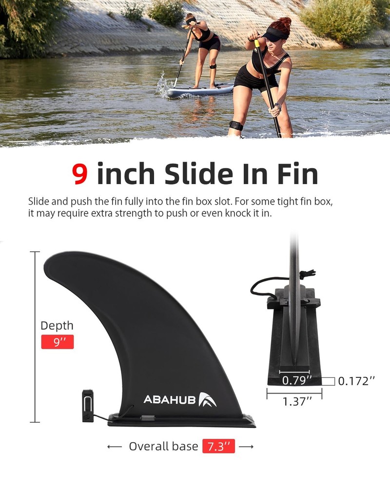 9'' SUP Fin Inflatable Paddle Board Replacement Fins, Quick Release Slide in...