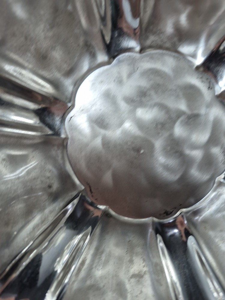 Vintage WMF Germany Ikora EP Silver Plate Floral Footed Serving Bowl 11”