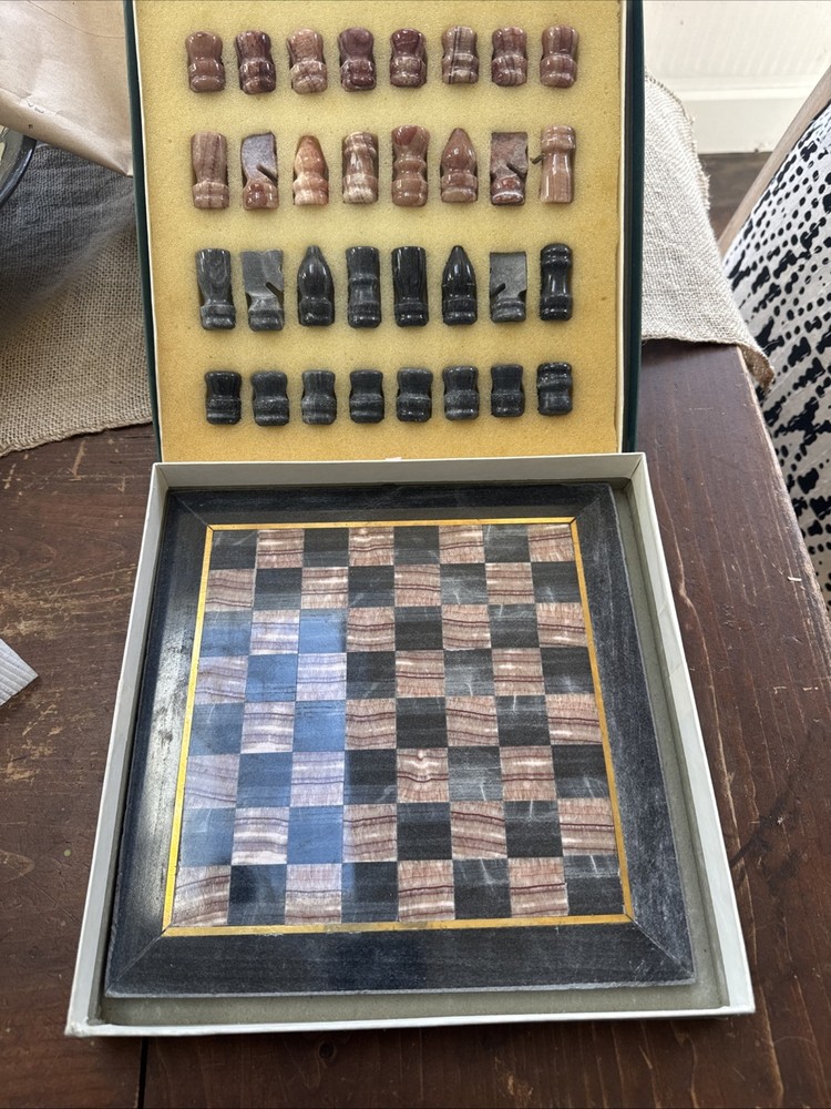 Vintage Marble Chess Set