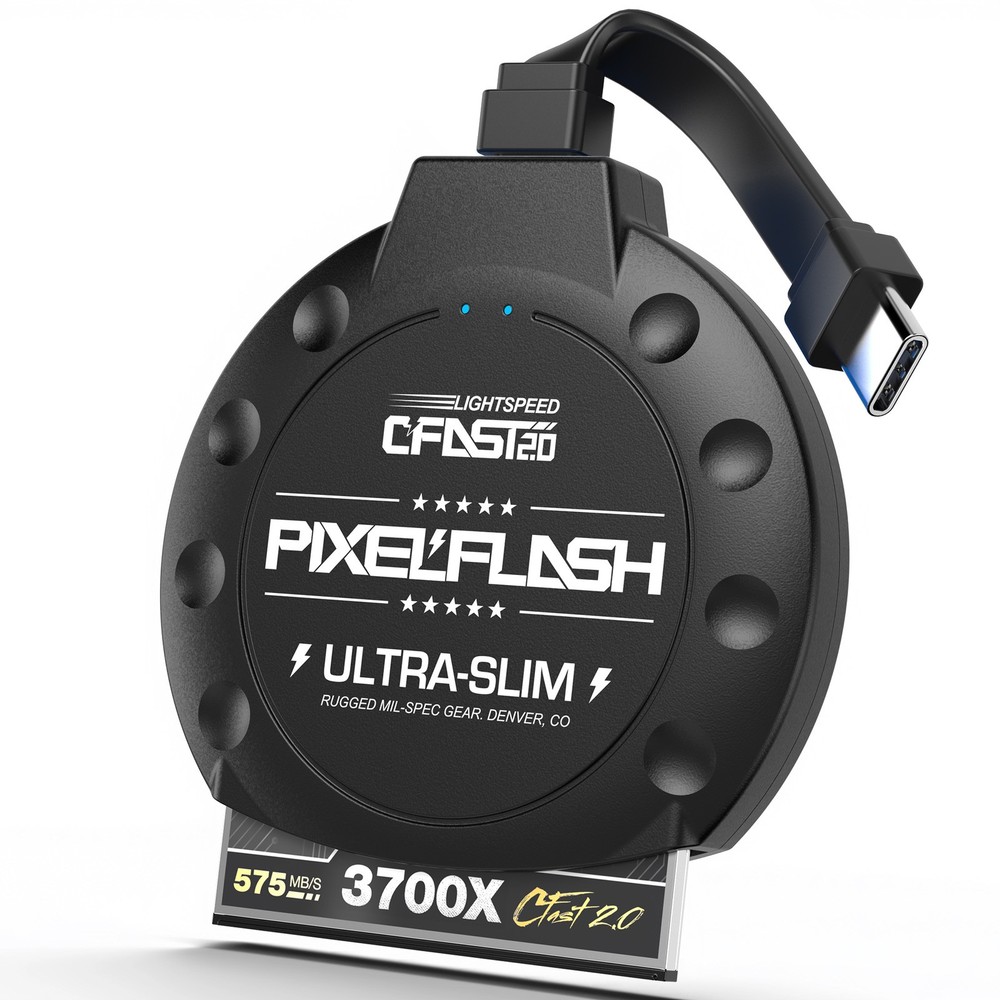 PixelFlash CFast 2.0 Card Reader USB 3.0 No-Bend Pin Design 550MB/s Transfer
