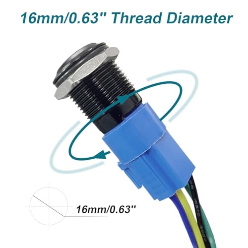 Horn Button, Momentary Push Button Switch, Horn Switch for Car Black