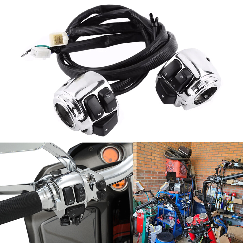 1" Handlebar Control Switch For Harley Davidson Road King Glide Softail Dyna