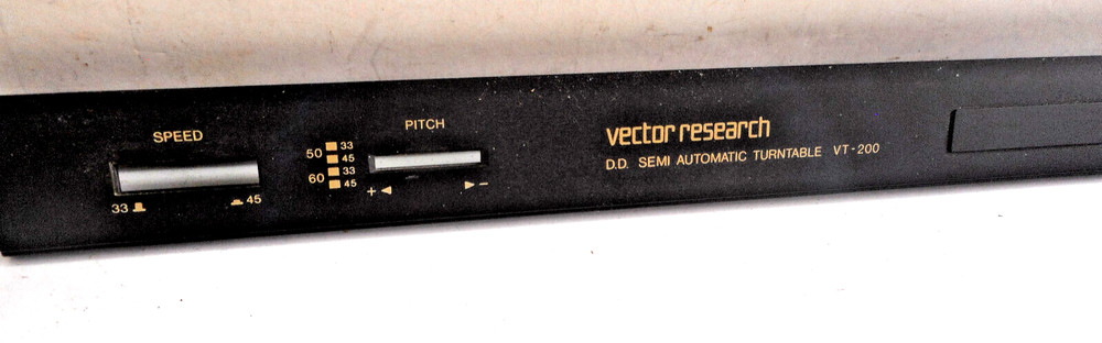 VECTOR RESEARCH VT-200 TURNTABLE - FUNCTIONS CONTROL TRIM - PARTING OUT