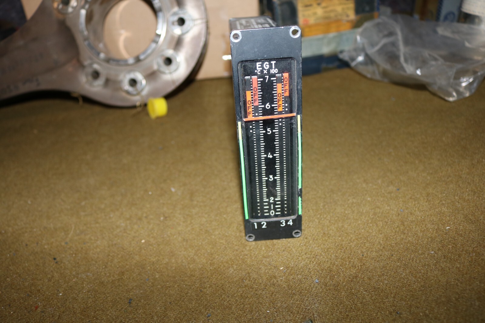 Vintage C-5 C5 Galaxy 4 engine Exhaust Gas Temperature EGT gauge