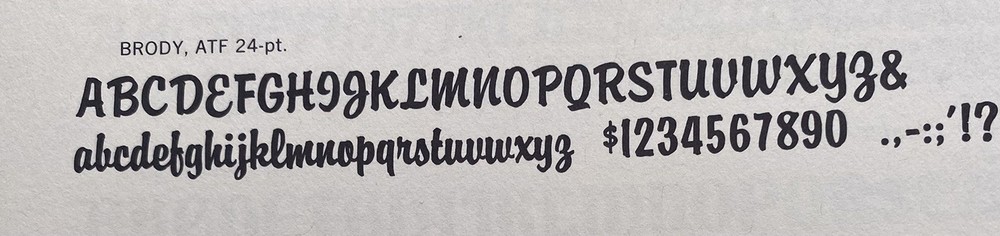 Letterpress Type—Brody— 24 Pt