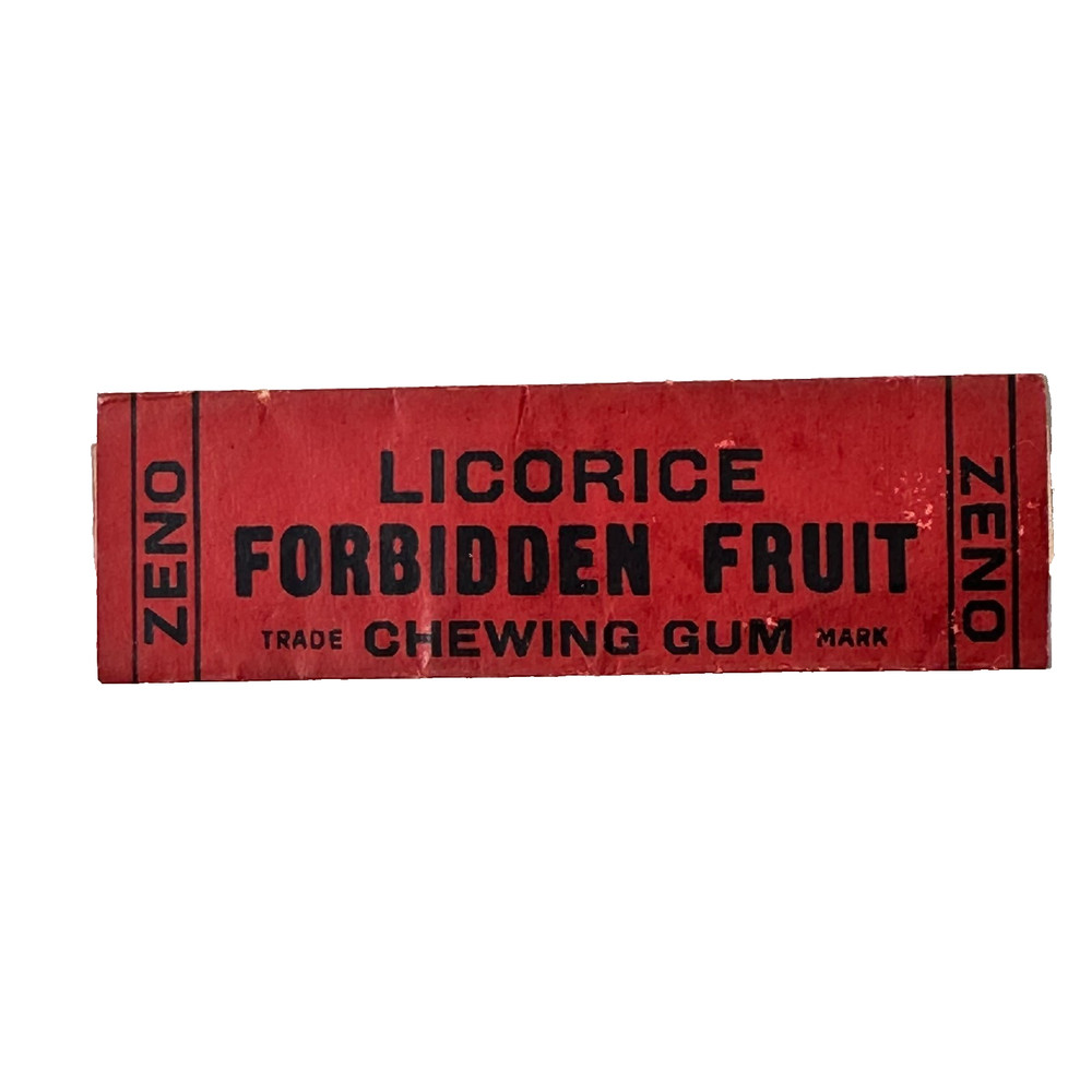 Zeno Chewing Gum Wrapper Licorice Forbidden Fruit  c1910s
