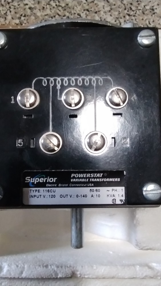 116CU TYPE - WARNER  ELECTRIC POWERSTAT VARIABLE TRANSFORM