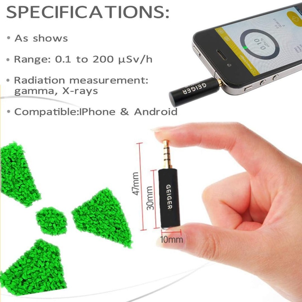 SMART LAB GEIGER Radiation Detector Compact Geiger Counter for iPhone Android